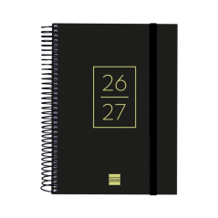 Agenda scolaire Finocam 26/27 en catalan - 1 jour par page - Format in-4° - 155 x 212 mm - Couverture en polypropylène - Papier