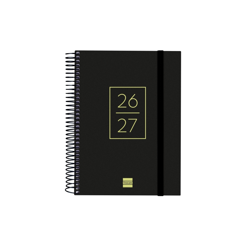 Agenda scolaire Finocam 26/27 en catalan - 1 jour par page - Format in-4° - 155 x 212 mm - Couverture en polypropylène - Papier