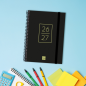 Agenda scolaire Finocam 26/27 en catalan - 1 jour par page - Format in-4° - 155 x 212 mm - Couverture en polypropylène - Papier