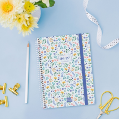Agenda scolaire Finocam 26/27 en catalan - 1 jour par page - Format in-4° - 155 x 212 mm - Couverture en polypropylène - Papier