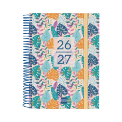 Agenda scolaire Finocam 26/27 en catalan - 1 jour par page - Format in-4° - 155 x 212 mm - Couverture en polypropylène - Papier