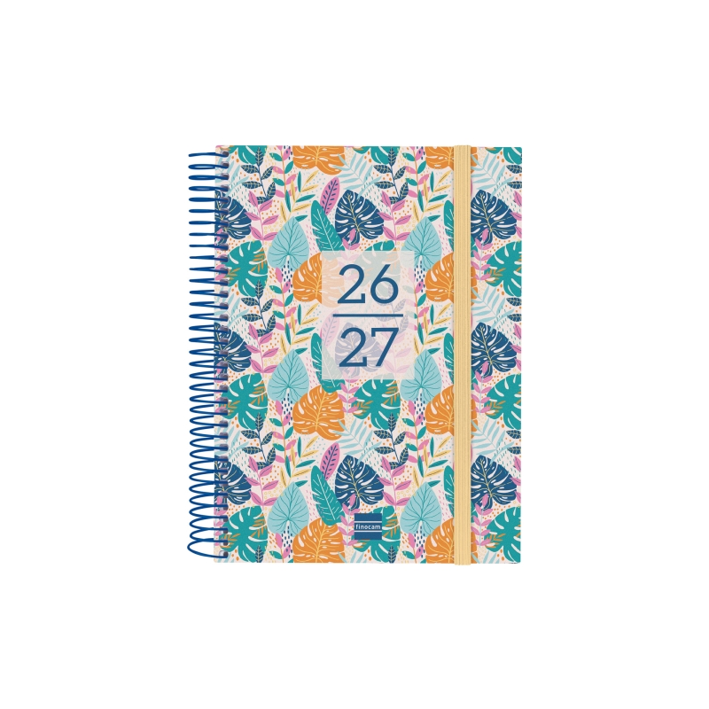 Agenda scolaire Finocam 26/27 en catalan - 1 jour par page - Format in-4° - 155 x 212 mm - Couverture en polypropylène - Papier