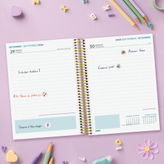 Agenda scolaire Finocam 26/27 en catalan - 1 jour par page - Format in-4° - 155 x 212 mm - Couverture en polypropylène - Papier