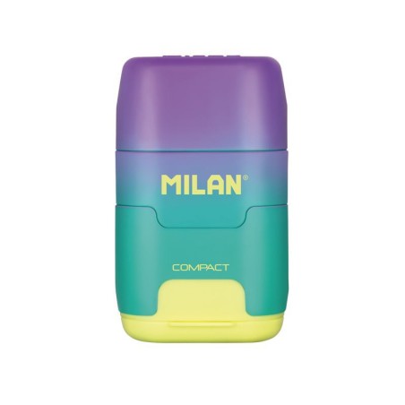 Taille-crayon double Milan Compact Sunset - 2 gommes - multicolore

