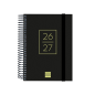 Agenda scolaire Finocam 26/27 en catalan - 1 jour par page - Format in-8 - 120 x 164 mm - Couverture en polypropylène - Papier 8