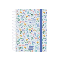 Agenda scolaire Finocam 26/27 en catalan - 1 jour par page - Format in-8 - 120 x 164 mm - Couverture en polypropylène - Papier 8