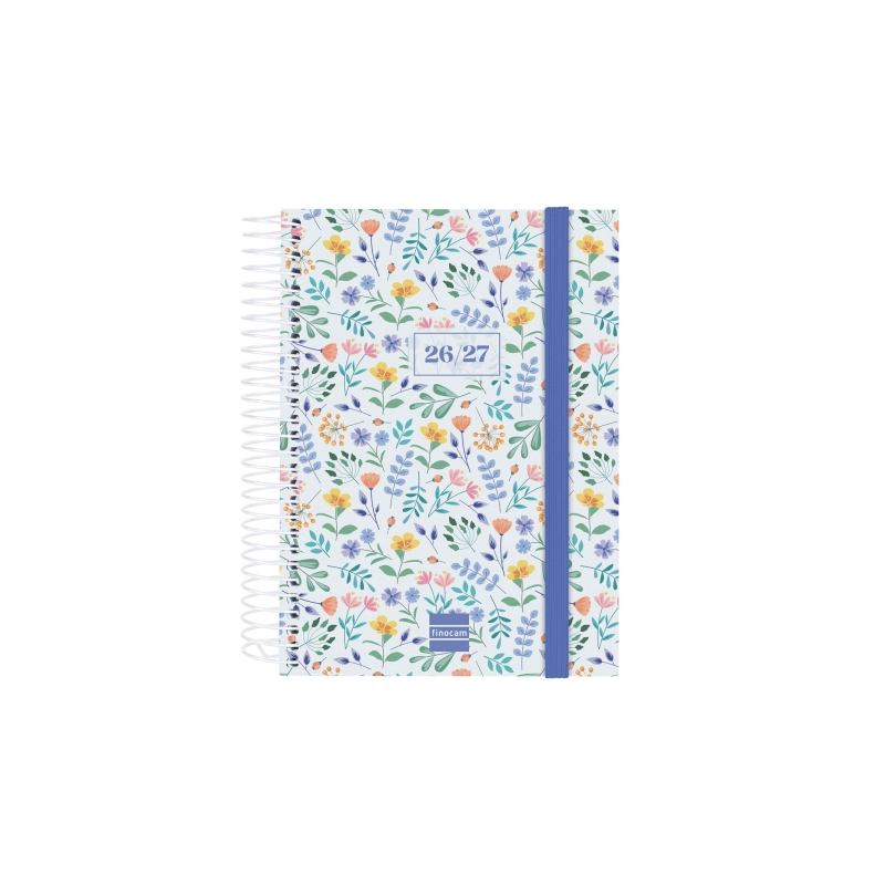 Agenda scolaire Finocam 26/27 en catalan - 1 jour par page - Format in-8 - 120 x 164 mm - Couverture en polypropylène - Papier 8