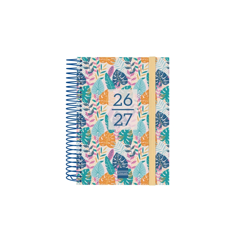 Agenda scolaire Finocam 26/27 en catalan - 1 jour par page - Format in-8 - 120 x 164 mm - Couverture en polypropylène - Papier 8