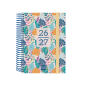 Agenda scolaire Finocam 26/27 en catalan - 1 jour par page - Format in-8 - 120 x 164 mm - Couverture en polypropylène - Papier 8