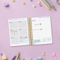 Agenda scolaire Finocam 26/27 en catalan - 1 jour par page - Format in-8 - 120 x 164 mm - Couverture en polypropylène - Papier 8