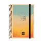 Agenda scolaire à spirale Finocam 26/27 en catalan - Agenda hebdomadaire horizontal - Format E8 - 120 x 171 mm - Couverture en p