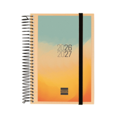 Agenda scolaire Finocam Espir 26/27 en catalan - 1 jour par page - Format E8 - 120 x 171 mm - Couverture en polypropylène - Papi