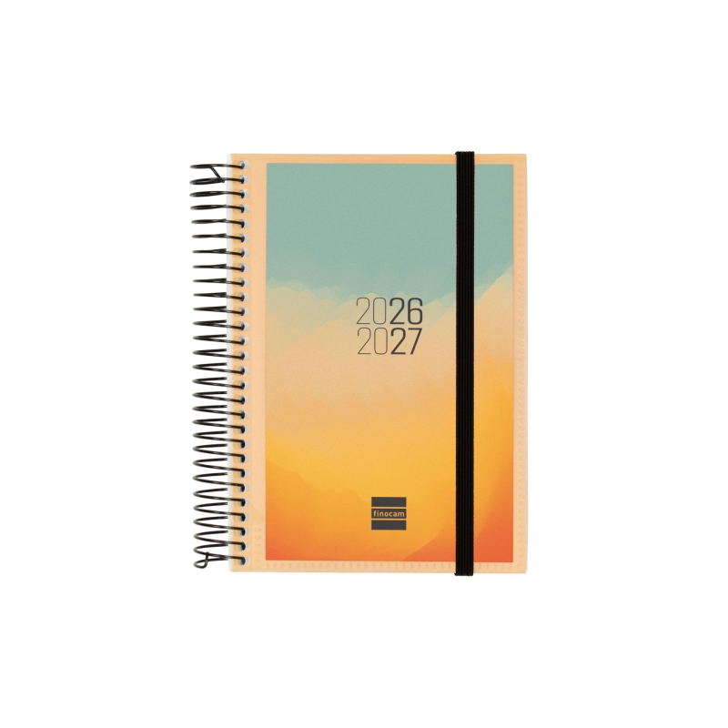 Agenda scolaire Finocam Espir 26/27 en catalan - 1 jour par page - Format E8 - 120 x 171 mm - Couverture en polypropylène - Papi
