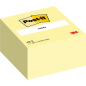 Cube Post-It de 450 notes autocollantes repositionnables - Forme carrée - 76 x 76 mm - Jaune clair
