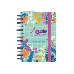 Agenda scolaire Finocam Talkual 26/27 - Vue hebdomadaire horizontale - Format 8° - 120 x 169 mm - Couverture rigide - Papier 100