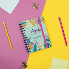 Agenda scolaire Finocam Talkual 26/27 - Vue hebdomadaire horizontale - Format 8° - 120 x 169 mm - Couverture rigide - Papier 100