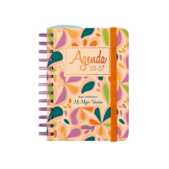 Agenda scolaire Finocam Talkual 26/27 - 1 jour par page - Format 8e - 120 x 169 mm - Couverture rigide - Papier 80 g/m² - Spiral