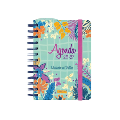 Agenda scolaire Finocam Talkual 26/27 - 1 jour par page - Format 8e - 120 x 169 mm - Couverture rigide - Papier 80 g/m² - Spiral
