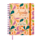 Agenda scolaire Finocam Talkual 26/27 - Vue hebdomadaire horizontale - 4e format - 155 x 217 mm - Couverture rigide - Papier 100