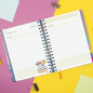 Agenda scolaire Finocam Talkual 26/27 - 1 jour par page - 4e format - 155 x 217 mm - Couverture rigide - Papier 80 g/m² - Spiral