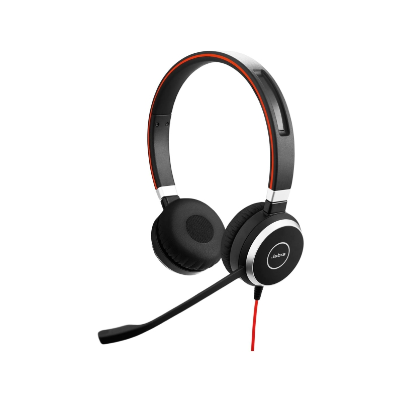 Casque Jabra Evolve 40 MS USB/3,5 mm - Suppression passive du bruit - Bandeau réglable - Commandes en ligne - Noir