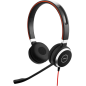 Casque Jabra Evolve 40 MS USB/3,5 mm - Suppression passive du bruit - Bandeau réglable - Commandes en ligne - Noir
