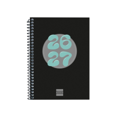 Agenda scolaire Finocam Cool 26/27 - Vue hebdomadaire horizontale - Format 8° - 120 x 164 mm - Couverture cartonnée lignée - Pap