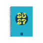 Agenda scolaire Finocam Cool 26/27 en catalan - Vue hebdomadaire horizontale - Format 8º - 120 x 164 mm - Couverture cartonnée l
