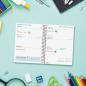 Agenda scolaire Finocam Cool 26/27 en catalan - Vue hebdomadaire horizontale - Format 8º - 120 x 164 mm - Couverture cartonnée l