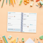 Agenda scolaire Finocam Cool 26/27 en catalan - Vue hebdomadaire horizontale - Format 8º - 120 x 164 mm - Couverture cartonnée l