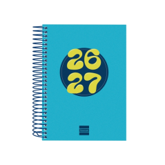 Agenda scolaire Finocam Cool 26/27 - 1 jour par page - Format 8º - 120 x 164 mm - Couverture cartonnée lignée - Papier 80 g/m² -