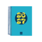 Agenda scolaire Finocam Cool 26/27 - 1 jour par page - Format 8º - 120 x 164 mm - Couverture cartonnée lignée - Papier 80 g/m² -