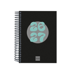 Agenda scolaire Finocam Cool 26/27 - 1 jour par page - Format 8º - 120 x 164 mm - Couverture cartonnée lignée - Papier 80 g/m² -