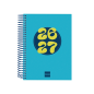 Agenda scolaire Finocam Cool 26/27 en catalan - 1 jour par page - Format 8vo - 120 x 164 mm - Couverture cartonnée lignée - Papi
