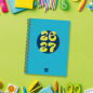 Agenda scolaire Finocam Cool 26/27 en catalan - Vue hebdomadaire horizontale - Format A4 - 155 x 212 mm - Couverture cartonnée l