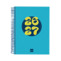 Agenda scolaire Finocam Cool 26/27 - 1 jour par page - 4e format - 155 x 212 mm - Couverture cartonnée lignée - Papier 80 g/m² -
