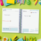 Agenda scolaire Finocam Cool 26/27 en catalan - 1 jour par page - Format A4 - 155 x 212 mm - Couverture cartonnée lignée - Papie
