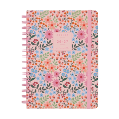 Agenda scolaire Finocam Moniquilla 26/27 - Agenda hebdomadaire horizontal - Format E10 - 155 x 212 mm - Couverture rigide - Papi