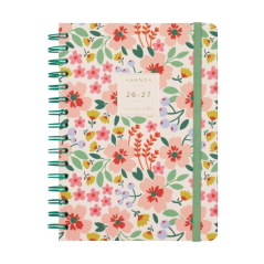 Agenda scolaire Finocam Moniquilla 26/27 - Agenda hebdomadaire horizontal - Format E10 - 155 x 212 mm - Couverture rigide - Papi