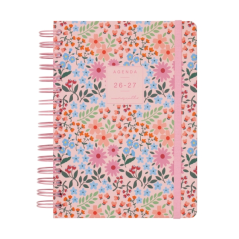Agenda scolaire Finocam Moniquilla 26/27 - 1 jour par page - Format E10 - 155 x 212 mm - Couverture rigide - Papier 80 g/m² - Sp