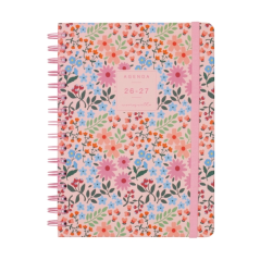 Agenda scolaire Finocam Moniquilla 26/27 en catalan - Agenda hebdomadaire horizontal - Format E10 - 155 x 212 mm - Couverture ri