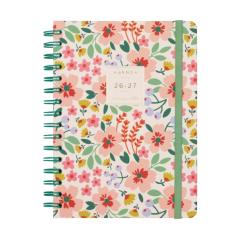 Agenda scolaire Finocam Moniquilla 26/27 en catalan - Agenda hebdomadaire horizontal - Format E10 - 155 x 212 mm - Couverture ri