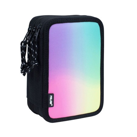 ✅ Milan Sunset Trousse à 3 niveaux avec gomme, taille-crayon, crayon, 3 stylos capsules, règle, 12 crayons de en stock