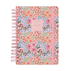 Agenda scolaire Finocam Moniquilla 26/27 en catalan - 1 jour par page - Format E10 - 155 x 212 mm - Couverture rigide - Papier 8