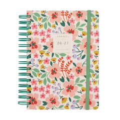 Agenda scolaire Finocam Moniquilla 26/27 en catalan - 1 jour par page - Format E10 - 155 x 212 mm - Couverture rigide - Papier 8