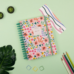 Agenda scolaire Finocam Moniquilla 26/27 en catalan - 1 jour par page - Format E10 - 155 x 212 mm - Couverture rigide - Papier 8