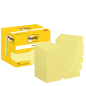 Post-It Pack de 12 blocs de 100 notes autocollantes repositionnables - Forme rectangulaire - 38 x 51 mm - Jaune clair