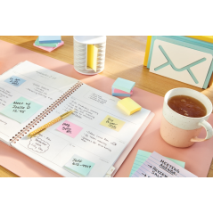 Post-It Pack de 12 blocs de 100 notes autocollantes repositionnables - Forme rectangulaire - 38 x 51 mm - Jaune clair