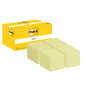 Post-It Pack de 12 blocs de 100 notes autocollantes repositionnables - Forme rectangulaire - 38 x 51 mm - Jaune clair