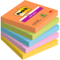 Post-It Super Sticky Pack de 5 blocs de 90 notes autocollantes repositionnables - Forme carrée - 76 x 76 mm - Couleurs assorties